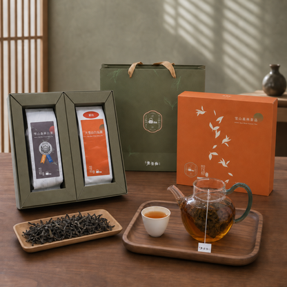 大雪山中秋雙茶禮盒｜白茶・白烏龍四款任選兩款（50g×2）